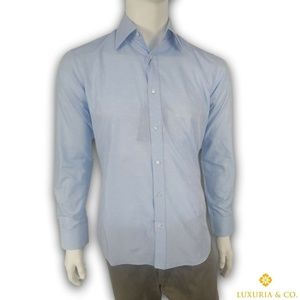 New Authentic Louis Vuitton Blue LV Initials Slim Shirt